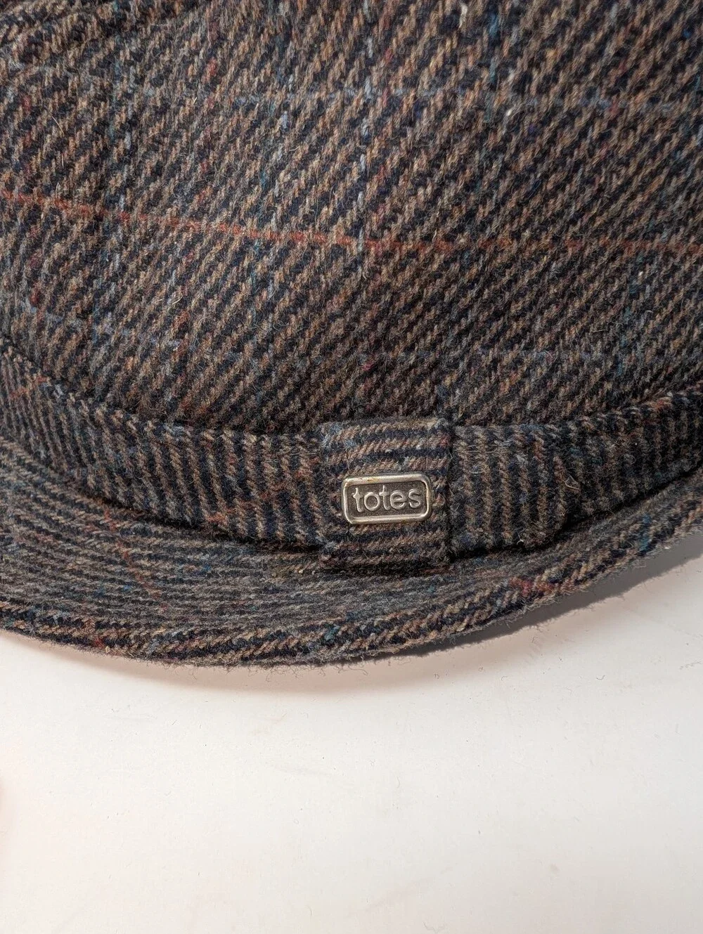 Vintage Totes Wool Blend Plaid Fedora Hat Size Large Men's 1990s